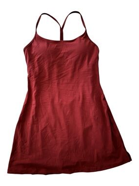 Lululemon Flow Y Dress Cranberry Charm NWT Built-In Shorts B/C Cup